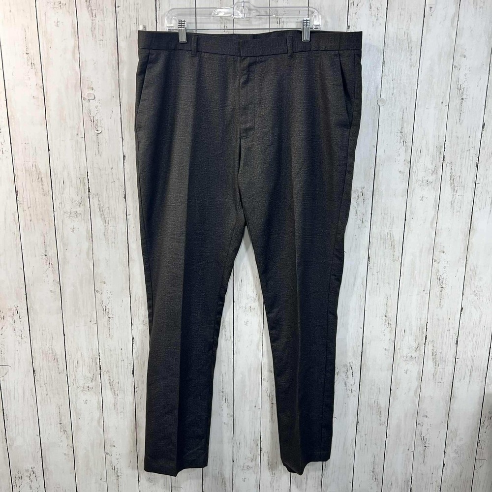 Perry Ellis Slim Fit Men's Gray Polyester‎ Dress Pants Size 38x32